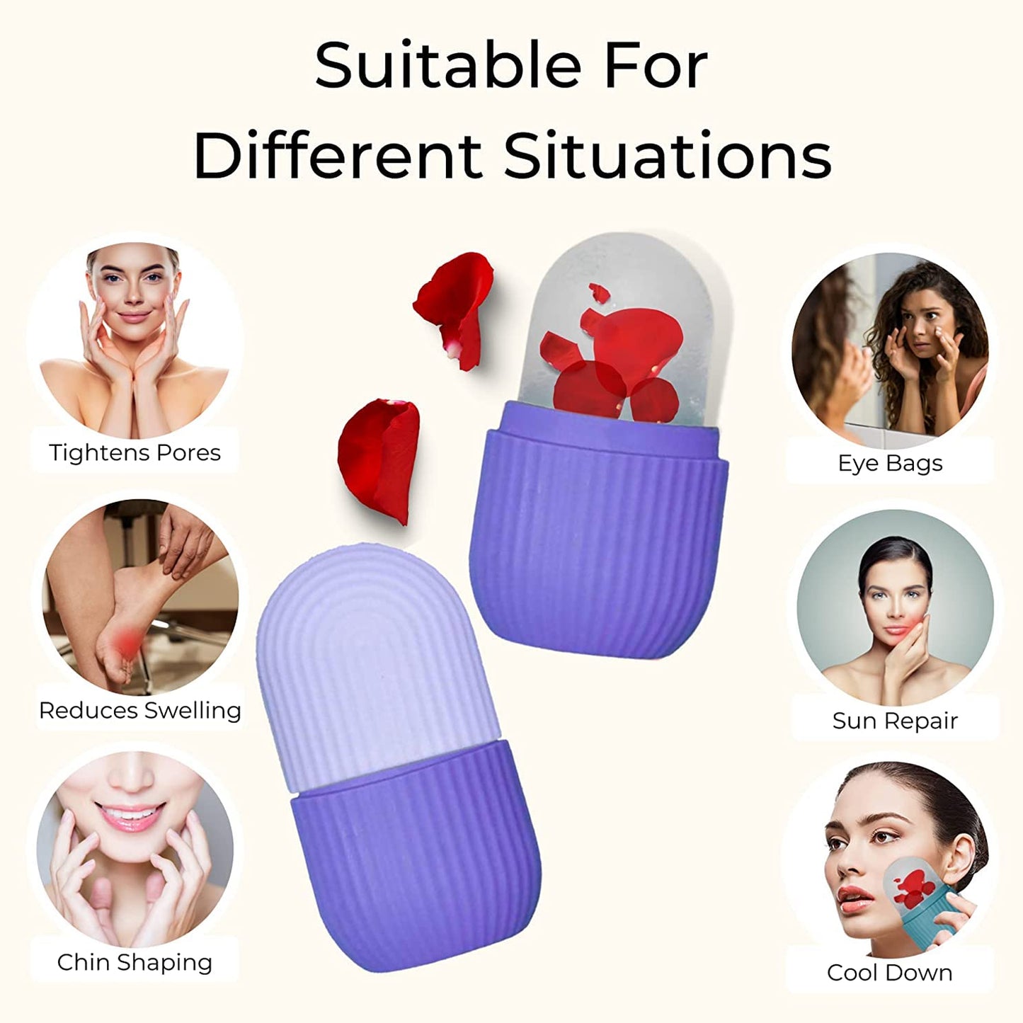 GlaciaBloom - Reusable Beauty Ice Roller by Lunovia Life