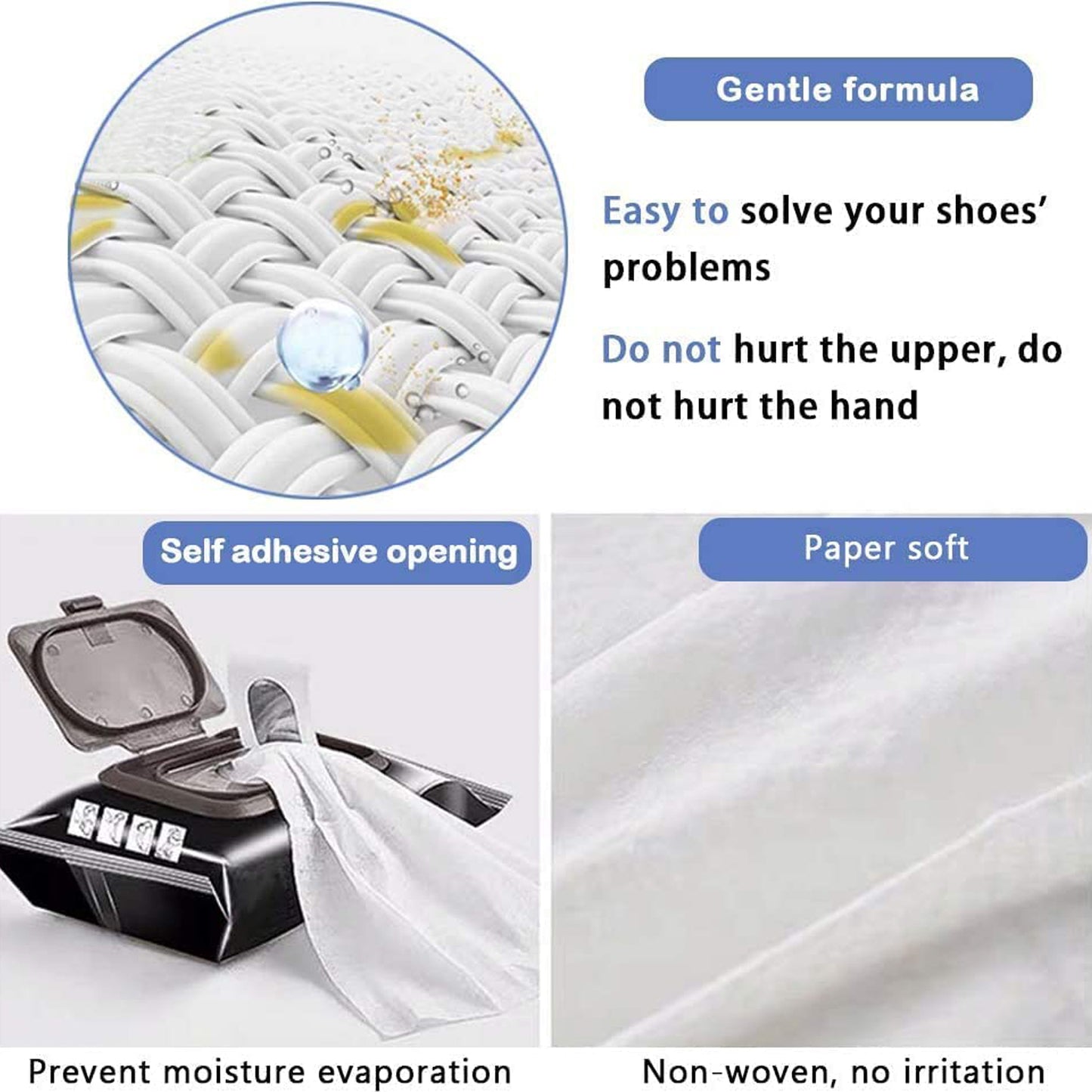 SneakFresh Shoe Cleaning Wipes (80 pcs) by Lunovia Life
