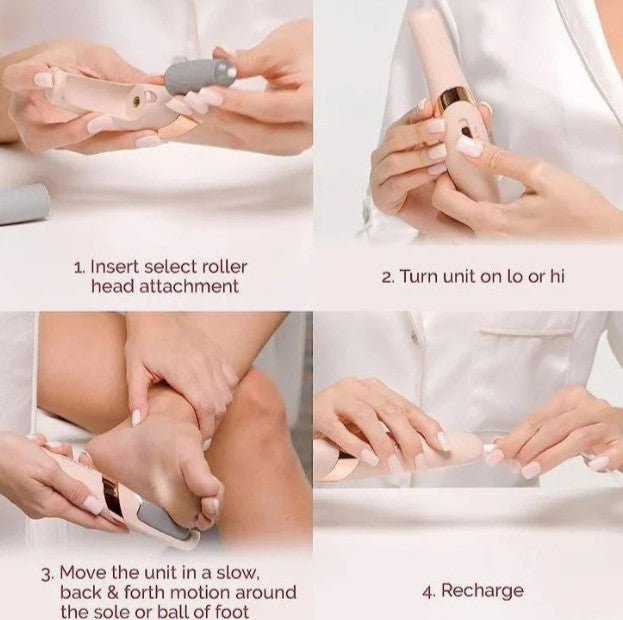 VelvetTouch - Flawless Pedi Cordless Electronic Callus & Skin Smoother by Lunovia Life
