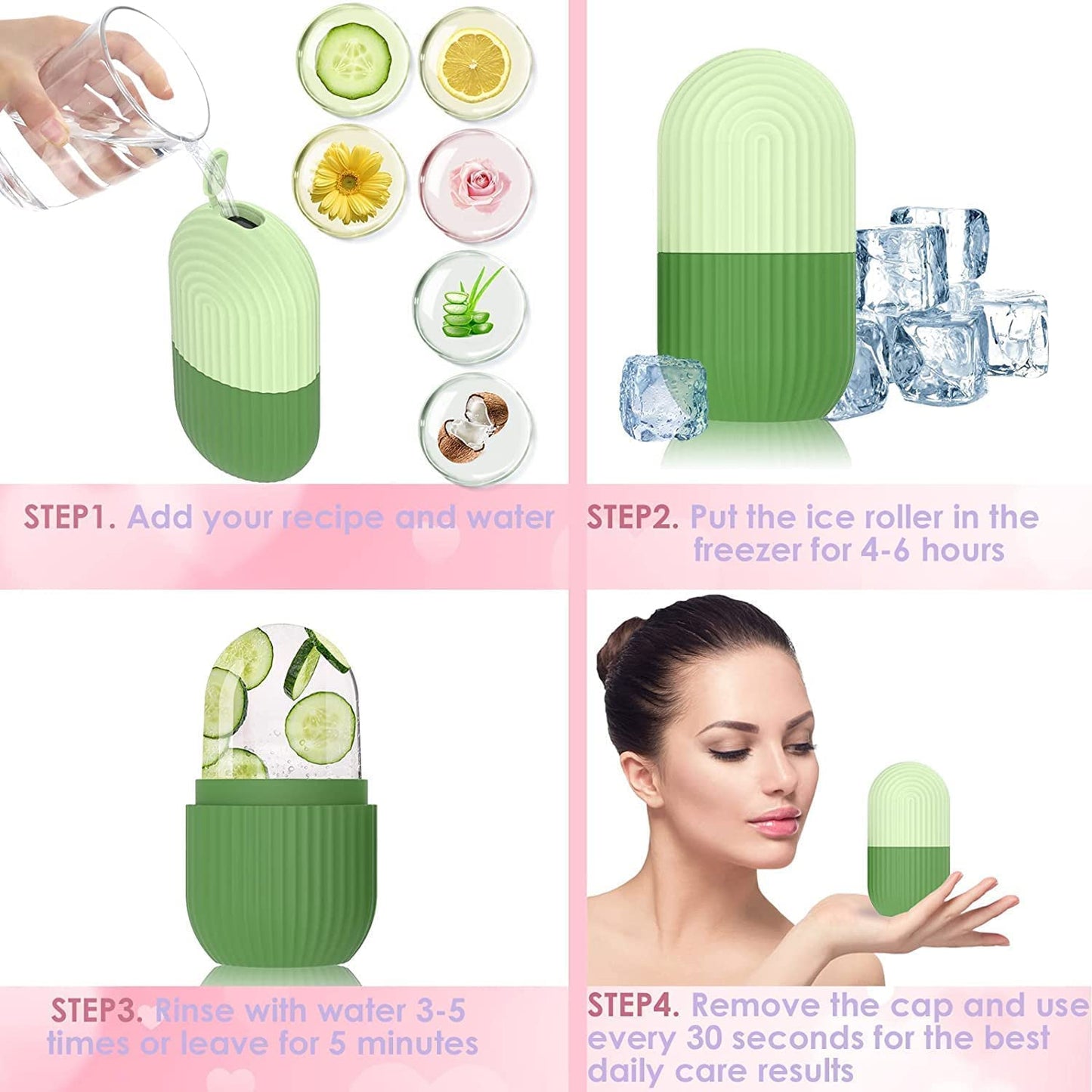 GlaciaBloom - Reusable Beauty Ice Roller by Lunovia Life